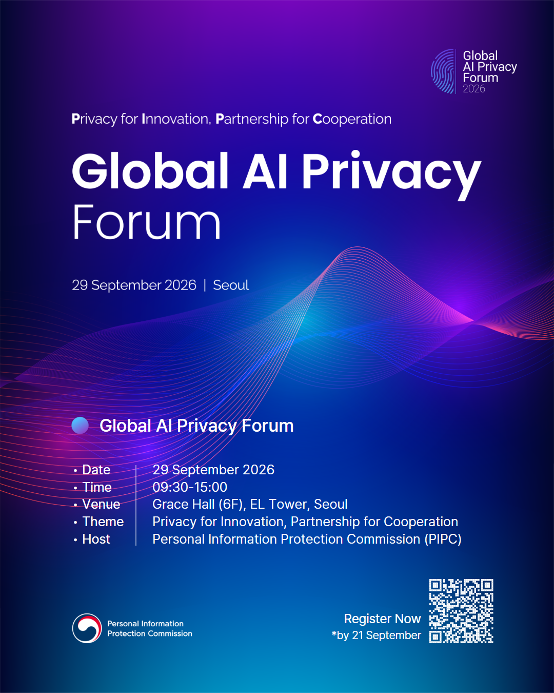 Global AI Privacy Forum 2026 — Privacy for Innovation, Partnership for Cooperation